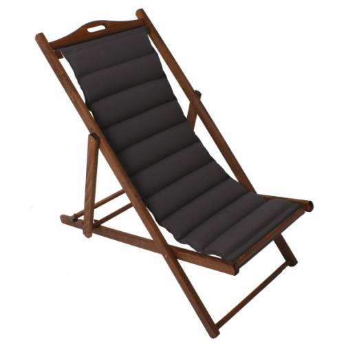 Silla de playa plegable de lujo - Gris