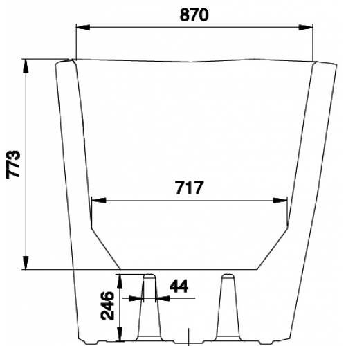 Maceta gigante Rock  D.105 A.104 cm - Antracita