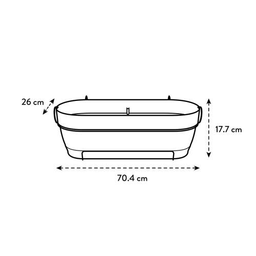 Maceta Balcn Vibia Campana - 70 cm-Terracota-Elho