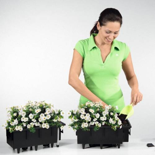 Balconera Cottage 80 - Negro Grafito - LECHUZA