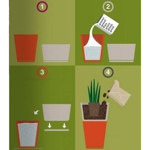 Maceta Tokyo -  Antracita / Blanco - D.50 A.80 cm