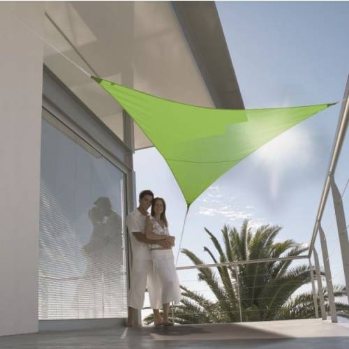Lona parasol impermeable triangular - verde manzan
